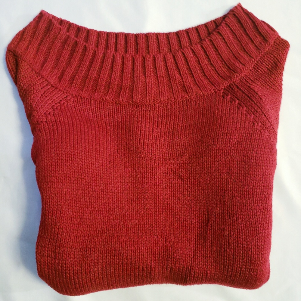 Loft by Ann Taylor long sleeves red sweater - Picture 5 of 6